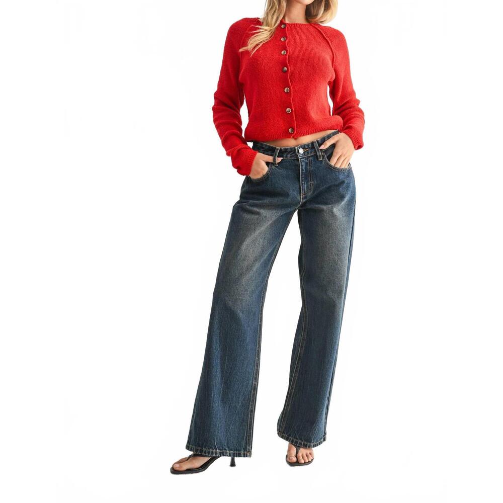 NEW JBD. trevor baggy wide leg jeans in vintage dark wash